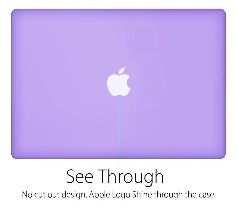 UESWILL Smooth Matte Hard Shell Case Cover Compatible with 2010-2017 Release MacBook Air 13 inch (Model A1466 / A1369) + Microfibre Cleaning Cloth, Purple - Image 3